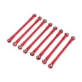 thumbnail image 2 of 8 piezas de varilla de enlace de chasis de coche RC, repuesto para mantenimiento y modificación DIY, reemplazo resistente Rojo, 2 of 9