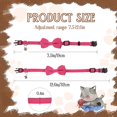 thumbnail image 3 of Mumup 2 Pcs Red Cat Collar for Boy Girl Cats Breakaway Cat Collars with Bell Cute Christmas Kitten Bow Tie Collar Adjustable Small Puppy Safety Collar Solid Color Plaid Pet Collar, 3 of 7