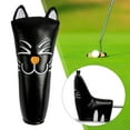thumbnail image 6 of Golf Head Covers Equipment Mallet Putter Cat Pattern PU Leather Accessories Golf Straight Black, 6 of 8