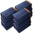 thumbnail image 2 of KFFKFF Moving Pads, 80" x 72", 65 lbs/dz, Set of 12, Durable Non-Woven & Recycled Cotton Material, Heavy-Duty Protection for Furniture, Flooring, and Appliances, Blue/Orange, 2 of 9