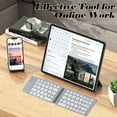 thumbnail image 5 of RONY Foldable Bluetooth Keyboard: Rechargeable Folding Wireless Keyboard Full Size Ultra Slim Folding Travel Keyboard for Android Windows System Laptop Tablet Smartphone, White, 5 of 12