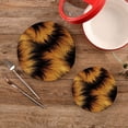 thumbnail image 2 of Coolnut Tiger Fur Texture Pot Holders Trivets Set 2Pcs, Potholders for Kitchens, Pure Cotton Thread Weave Trivets for Hot Dishes/Pot/Bowl/Teapot/Hot Pot Holders Home Decor Gifts, 2 of 7