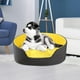thumbnail image 2 of Camas para perros y gatos, ropa de cama suave para mascotas, cálida para el invierno, redonda y mullida, ideal para que tu mascota duerma plácidamente. L, 2 of 9