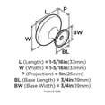 thumbnail image 3 of Amerock Inspirations 1-5/16 in (33 mm) Diameter Roman Bronze Cabinet Knob, 3 of 7