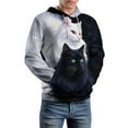 thumbnail image 3 of LAOLIUSN Cat Graphic Hoodie Autumn Winter Long Sleeve Pullover Cute Realistic animal-themed sweatshirts，Size S–4XL, 3 of 7