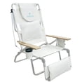 thumbnail image 1 of Ostrich The Deluxe 3N1 Lightweight Outdoor Beach Lounge Chair w/ Footrest, White, 1 of 11