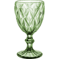 thumbnail image 1 of Juego de 6 Copas de Cristal Labrado Vintage, Copas de Vino Color Verde Olivo, 245 ml, 1 of 1