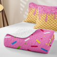 thumbnail image 4 of Erosebridal Baseball Ice Cream Drip Twin Quilt Set,Colorful Sweet Dessert Twin Coverlet Set For Girls,2-Piece, 4 of 7