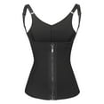 thumbnail image 1 of Faja moldeadora de cintura para mujer, con cremallera, material de buceo, top moldeador ajustado, faja moldeadora de poliéster para mujer, 1 of 2