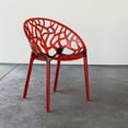 thumbnail image 5 of Compamia Crystal Polycarbonate Patio Dining Chair in Red, 5 of 6