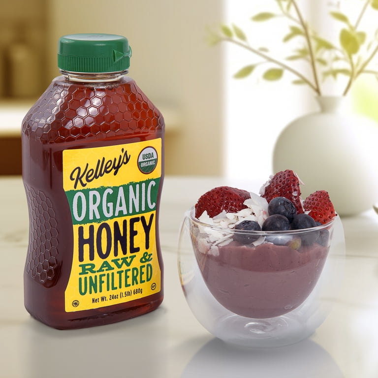 【日本未販売】NearestGreenTennesseeWhiskey750ml Kelleys Honey Farms Organic 24oz Raw Unfiltered Honey, Squeeze