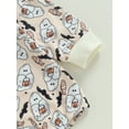 thumbnail image 4 of Newborn Baby Girl Halloween Outfit Cute Pumpkin Ghost Sweatshirt Bubble Romper Oversized Bodysuit My First Halloween Clothes, 4 of 7