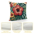 thumbnail image 4 of GOSMITH  Hibiscus Flowers Pillowcase Summer Hawaiian Tropical Plants Decorative Throw Pillow Covers Cushion Covers for Sofa Couch Bed Chair, 4 of 5