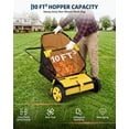 thumbnail image 3 of Push Lawn Sweeper, 30-Inch Manual Collector, 10 cu ft Heavy-Duty Mesh Bag, Wheel-Driven, 10-Level Adjustable Height for Lawn, Leaves, Outdoor Debris – Yellow, 3 of 7