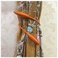 thumbnail image 2 of Curtain Tiebacks Plush Alloy Hanging Belts Ropes Curtain Holdback Buckles Clasp Clips Curtain Accessories Hook Holder Decor Orange 1pcs, 2 of 9