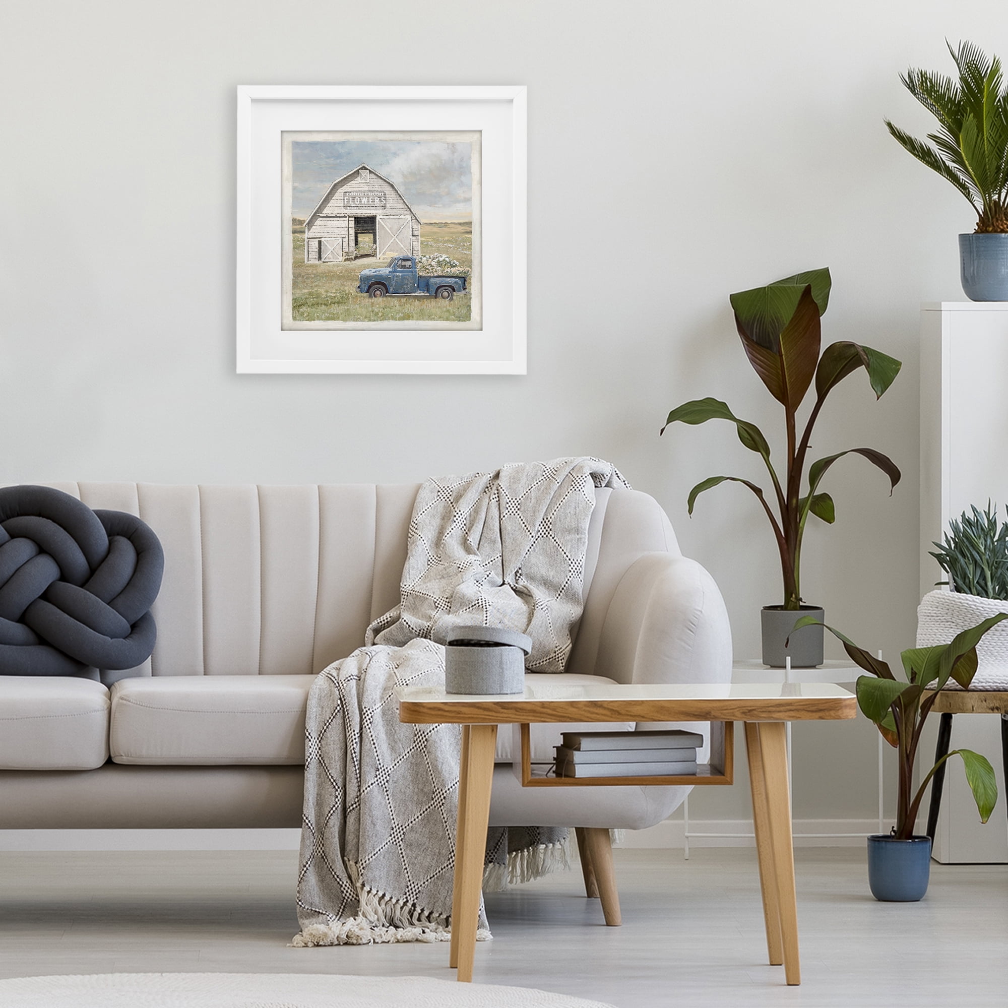 Stupell Industries Rustic Flower Barn White Framed Print Under Glass, design by Amber Sterling