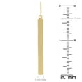 thumbnail image 5 of KoolJewelry 14k Gold High Polish or Diamond-cut Bar Drop Earrings (4 mm wide x 41 mm long), 5 of 6