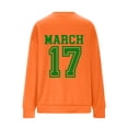thumbnail image 4 of Mifsaly St Patrick Day Sweatshirt Women Irish Shamrock Print St Patrick Sweatshirts Loose Crewneck Long Sleeve Pullover Tops Going Out Fashion Spring Fall Blouse S, 4 of 6