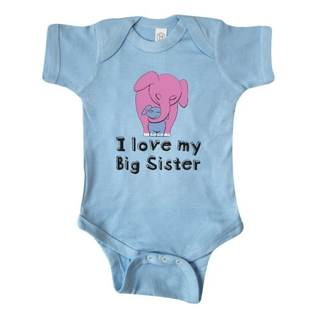 I Love my Big Sister Elephant Infant Creeper (Top 10 Best White Elephant Gifts)