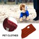 thumbnail image 3 of Ropa Para Perros Traje de gatito de punto de cuello alto de dos patas para decoración de invierno para mascotas (rojo) Likrtyny Libre de BPA, 3 of 6