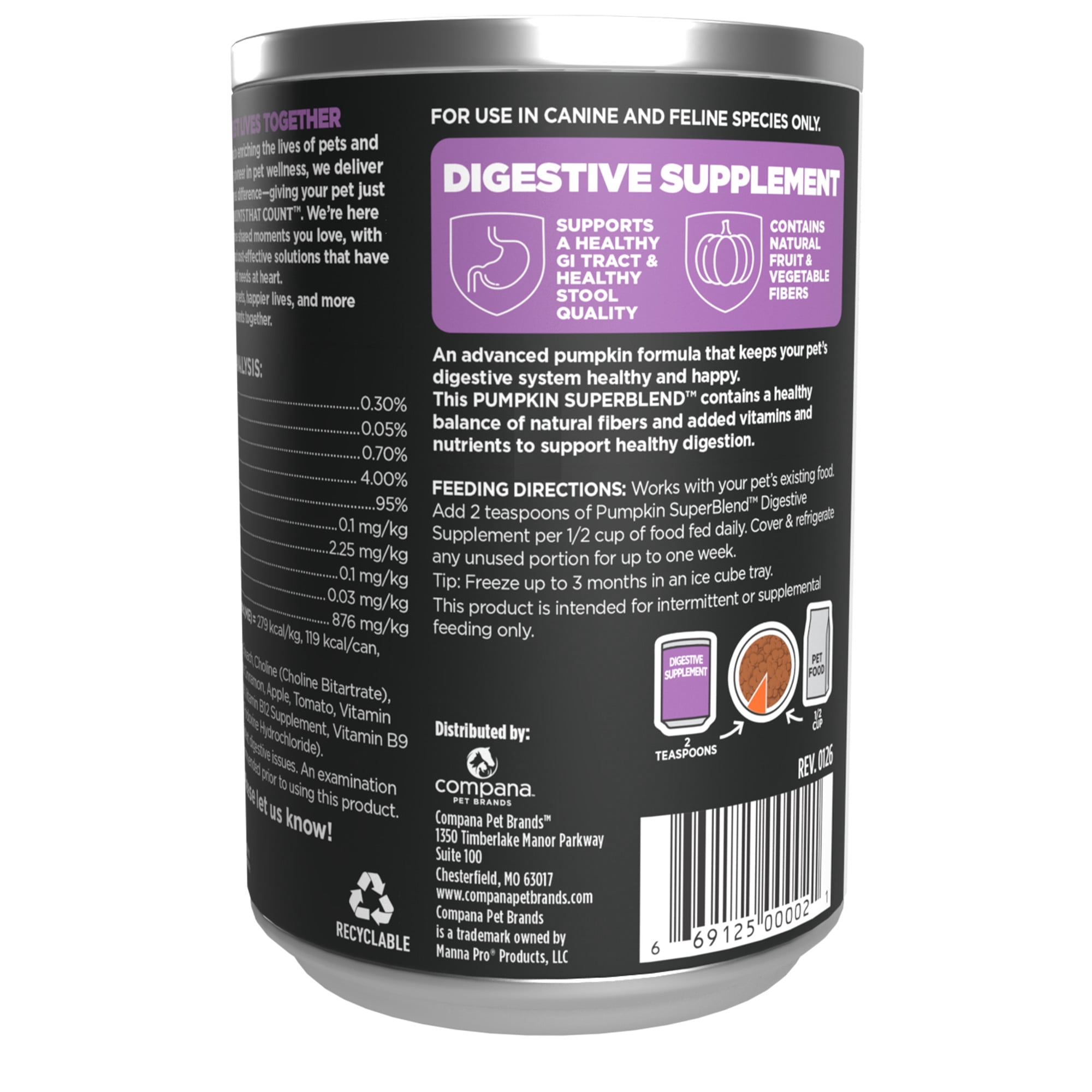 Nutri-Vet Fresh Pumpkin Digestive Aid Supplement-15oz