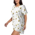 thumbnail image 5 of Sigee Bee for Sleepwear Casual Pjs with Pockets Women's Pajamas Sets Shorts 2 Piece Short Sleeve Lounge Sets 4X-Large, 5 of 9