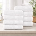thumbnail image 2 of Ample Decor Hand Towels 100% Cotton for Bathroom 18X28inch -8pcs White, 2 of 6