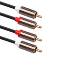 thumbnail image 2 of 2X Cable de Audio Coaxial 2RCa A 2 RCa Cable de Audio Estéreo RCa de 3,5 Jack 1M para Cine en Casa DVD TV Amplificador CD, 2 of 5