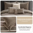 thumbnail image 3 of Lanco Mondavi Geometric 6 Piece Comforter Set Beige Taupe, Bed Size Queen, Jacquard All Season Premium Bedding Set, 100% Polyester Fill, 3 of 7