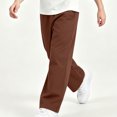 thumbnail image 6 of Gpaecead Boys Straight Leg Casual Pants Elastic Waist Cotton Blend Breathable Trousers With Deep Pockets For Travel Lounge Orange, 6 of 8