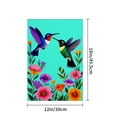 thumbnail image 4 of JOOCAR Linen Garden Flag with Hummingbirds and Flowers for Spring Summer Home Outdoor Garden Yard Door Decor 12x18 inch, 4 of 5