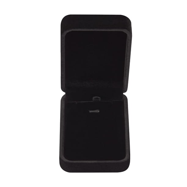Estuche clásico para guardar joyas, caja de exhibición de joyas para bodas, compromisos, propuestas, cumpleaños y aniversarios (negro)