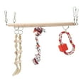 thumbnail image 2 of Bird Cage Accessory,Bird Suspension Bridge Wooden Bird Suspension Bridge Parrots Hanging Ladder Effortless Installation, 2 of 14