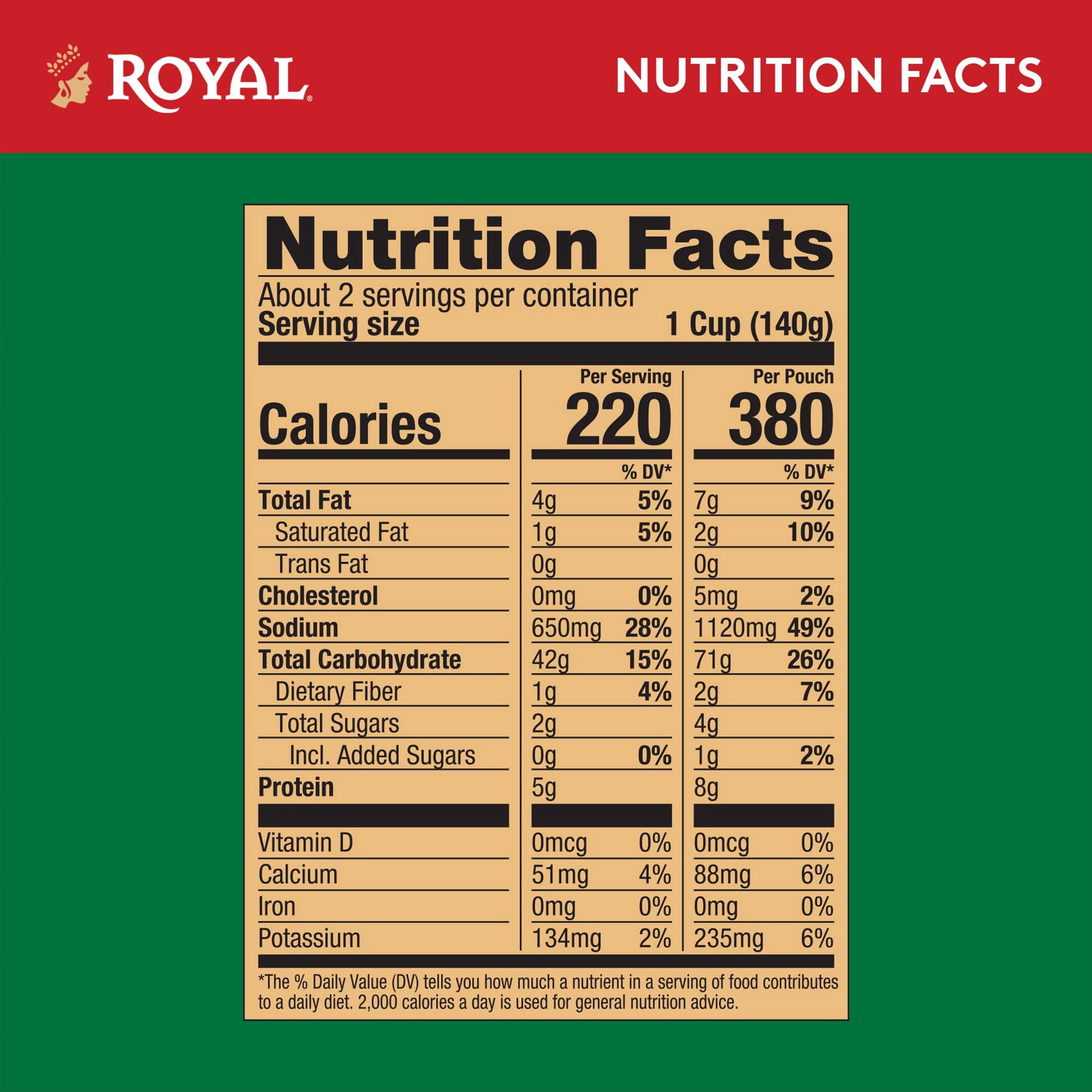 Royal White Queso & Jalapeno Basmati Rice - Ready to Heat Basmati Rice - 8.5 oz Microwaveable Pouch