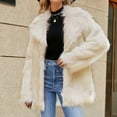 thumbnail image 4 of Ruimatai Women's Faux Fur Jacket Plus Size Open Front Long Sleeve Winter Thermal Sherpa Jacket Coat Outerwear, 4 of 5