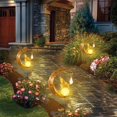 thumbnail image 5 of Moon Solar Garden Decorative Lights, Patio Decor, Metal, Solar Moon, Glass LED, Garden Lamp, Waterproof Post Light with Fairy and Stake, Yard, Lawn,, 5 of 5