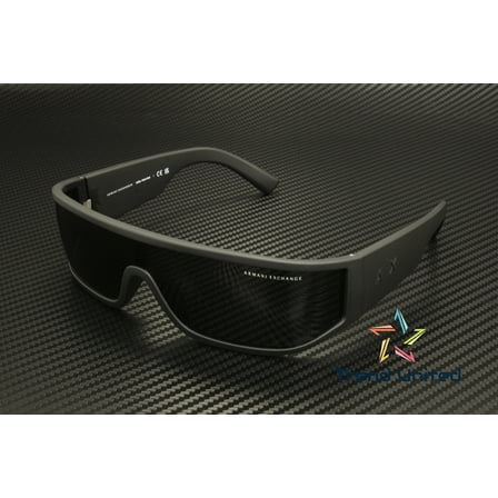 Armani Exchange AX 4153SU Plastic Unisex Wrap Sunglasses Matte Black 40mm Adult