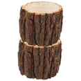 thumbnail image 1 of LIFKOME 2pcs Rustic Flower Barrel Planter Pots Tree Stump Design for Indoor and Outdoor Home Use, 1 of 8