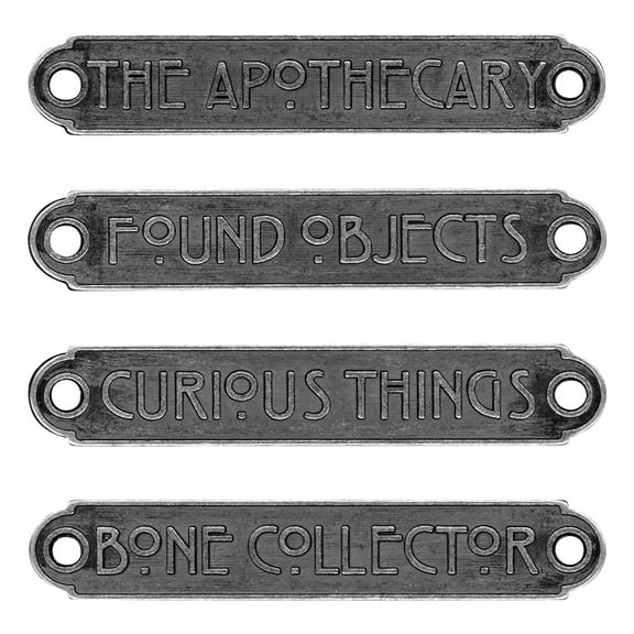 Tim Holtz 2021 Halloween Idea-Ology, Word Plaques, 94164, silver