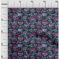 thumbnail image 2 of oneOone Rayon Purple Fabric Skull Sewing Material Print Fabric By The Yard 56 Inch Wide-aB, 2 of 4
