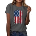 thumbnail image 4 of Vetsdori Women's USA Years Anniversary T Shirts Short Sleeve Red White and Blue Pullover American Flag Graphic Casual July 4th,Independence Day Summer Shirts for Women Fashion, 4 of 7