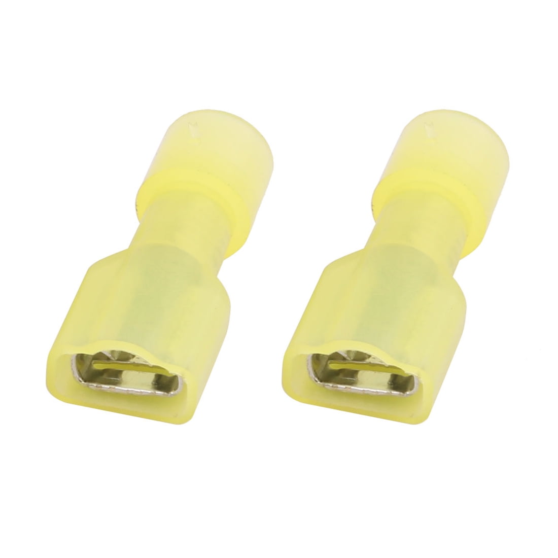 Uxcell 6.3mm Female Spade Crimp Terminals - 10 Pack, Gold Tone, For 2.4mm Cable