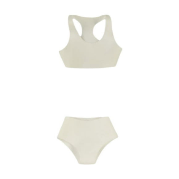 Traje de baño casual coleccionable para mujer a escala 1/6, chaleco y pantalones cortos de moda. Blanco