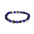 thumbnail image 1 of Pulsera de hematita con terapia magnética para hombres y mujeres, joyería para bajar de peso, color negro y azul., 1 of 1