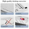 thumbnail image 5 of 38-inch Standing Desk Converter Height Adjustable Sit to Stand Up Workstation, Duals Monitor and Laptop Riser with Wide Keyboard Tray, for Home, School, Company, White, 5 of 9