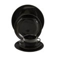 thumbnail image 4 of 10 Strawberry Street Black Coupe 8 oz Ceramic Cup and Saucer, Set of 4, Black, 4 of 5