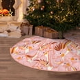 thumbnail image 4 of Salouo Pink Cockatoo Birds Christmas Tree Skirt 30" Farmhouse Christmas Decorations Snowman Xmas Tree Skirt Tree Mat for Holiday Party Decor, 4 of 8