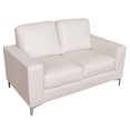 thumbnail image 1 of CorLiving Cory White Bonded Leather Loveseat, 1 of 5