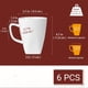 thumbnail image 3 of Juego de 6 Tazas Porcelana, Tazas de Cafe Grandes, Tazas de Té Blancas, Tazas Cerámica para Capuchino, Leche, Zumo, 3 of 4