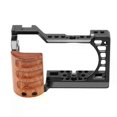 thumbnail image 4 of For Sony A6400 / A6300 / A6100 / A6000 PULUZ Wood Handle Metal Camera Cage Stabilizer Rig Camera Rabbit Cage Protective Frame, 4 of 5